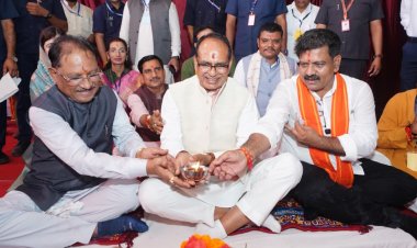 केंद्रीय मंत्री शिवराज सिंह चौहान और मुख्यमंत्री विष्णु देव साय ने सक्ति जिले में 121.70 करोड़ रुपए के 38 विकास कार्यों का किया लोकार्पण एवं भूमिपूजन