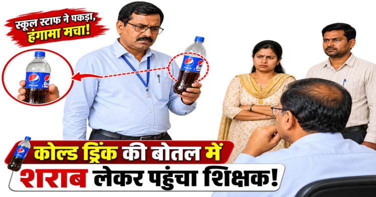 CG – कोल्डड्रिंक की बोतल में शराब लेकर पहुंचा शिक्षक! ऐसे खुली पोल, BEO ने थमाया शो-कॉज नोटिस…